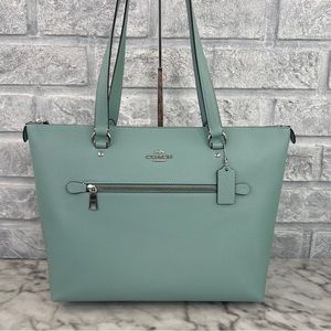Coach Light Teal Gallery Tote Shoulder Bag